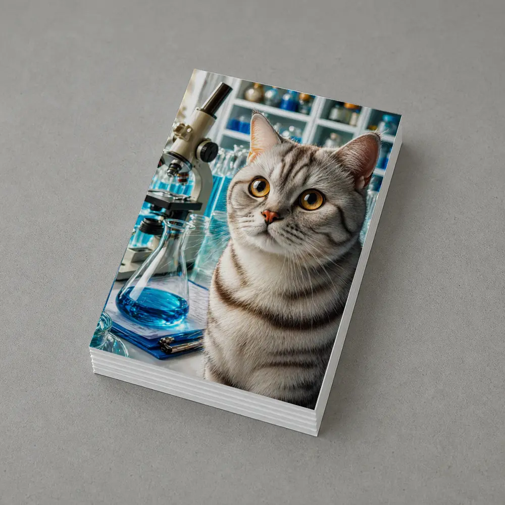 American Shorthair Cat Science Laboratory Setting – Postcards