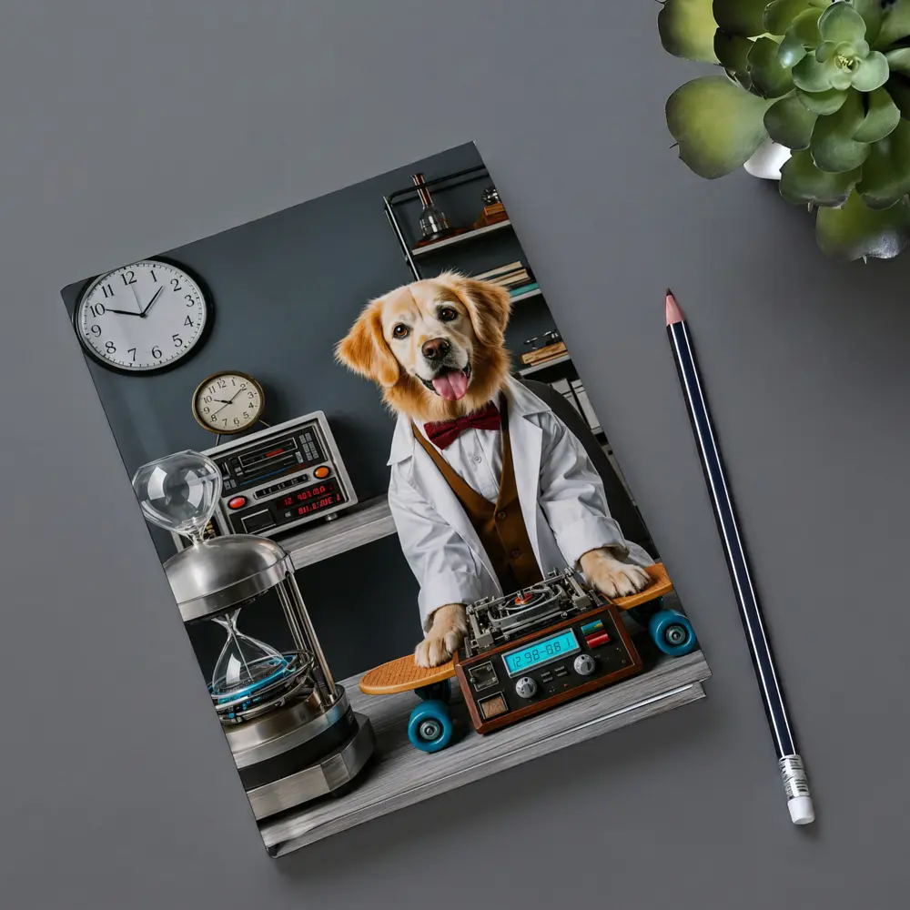 Golden Retriever Scientist Dog Laboratory Setting – Notebooks