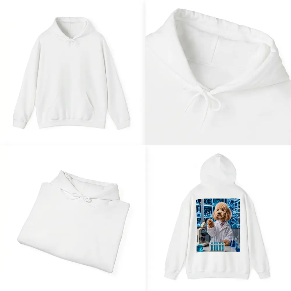 Poodle Scientist In High Tech Laboratory – Hoodies