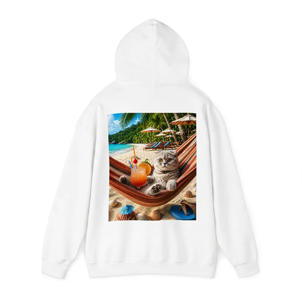Scottish Fold Cat Relaxing Beach Hammock Cocktail – Hoodies