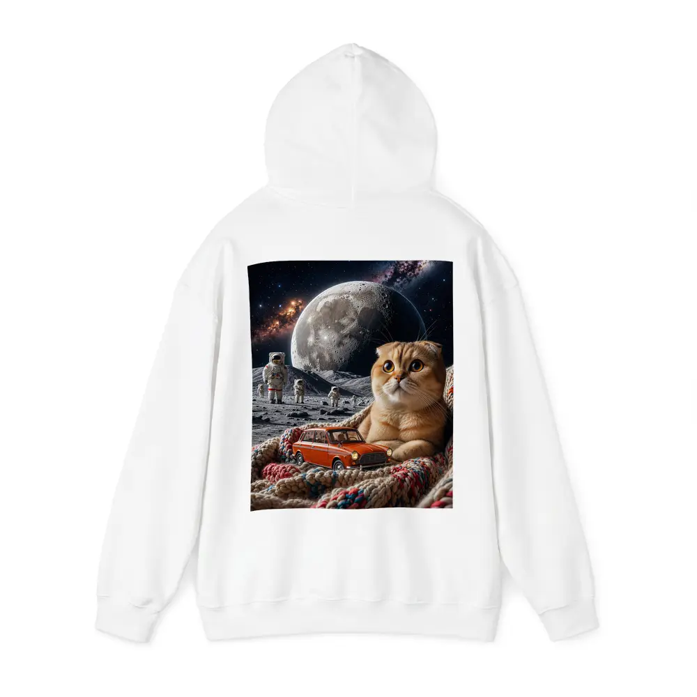 Scottish Fold Cat Moon Space Astronauts Scene – Hoodies