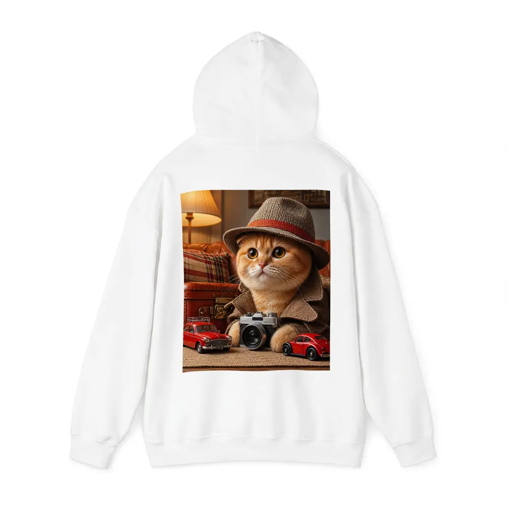 Scottish Fold Detective Cat Camera Retro Cars – Hoodies