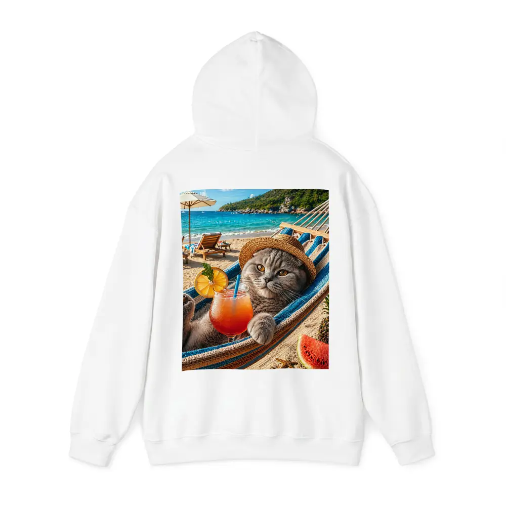 Scottish Fold Cat Relaxing Beach Hammock Cocktail – Hoodies