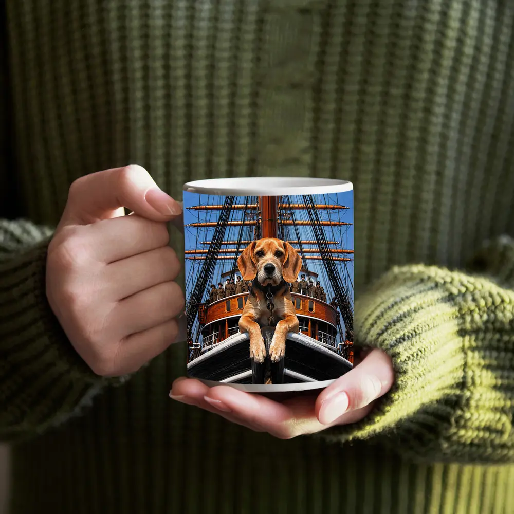 Beagle Dog On Historical Sailing Ship – Mugs