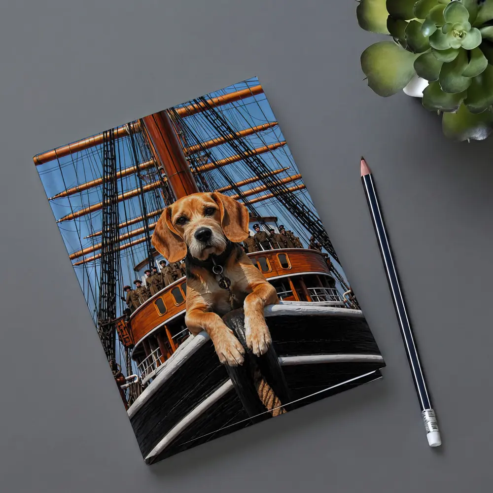 Beagle Dog On Historical Sailing Ship – Notebooks