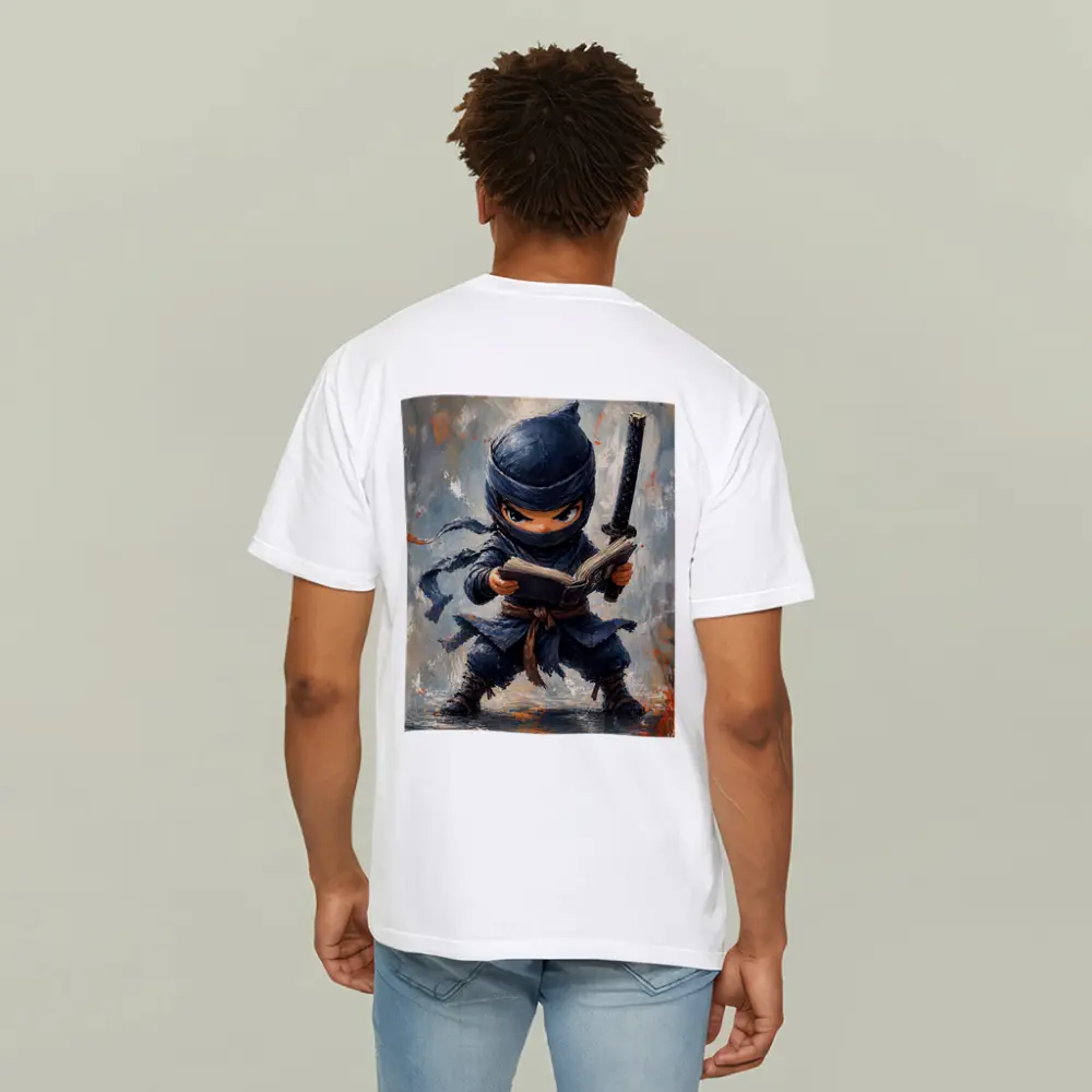 Little Ninja Reading Book With Katana – T-Shirts