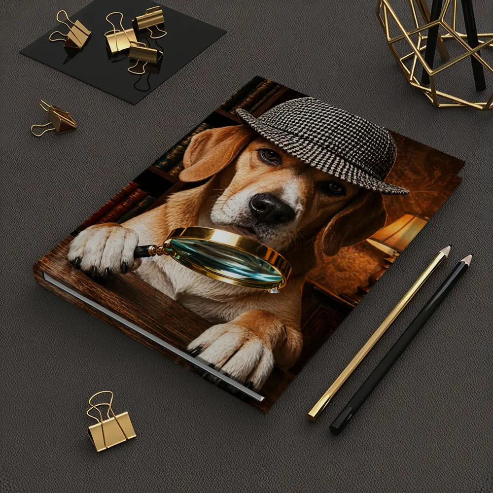 Beagle Detective Dog Library Magnifying Glass – Notebooks