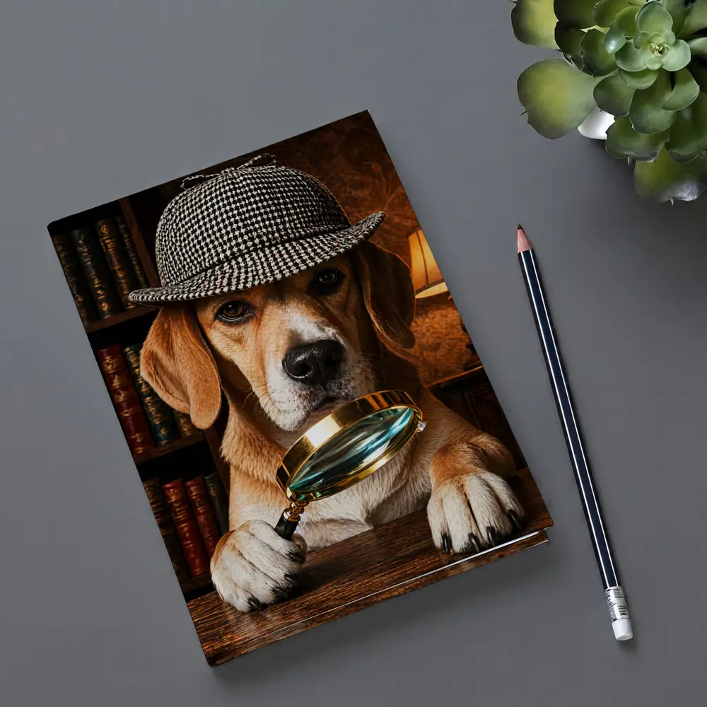 Beagle Detective Dog Library Magnifying Glass – Notebooks