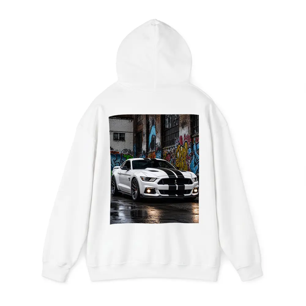 Ford Mustang Shelby GT500 White Graffiti Street – Hoodies