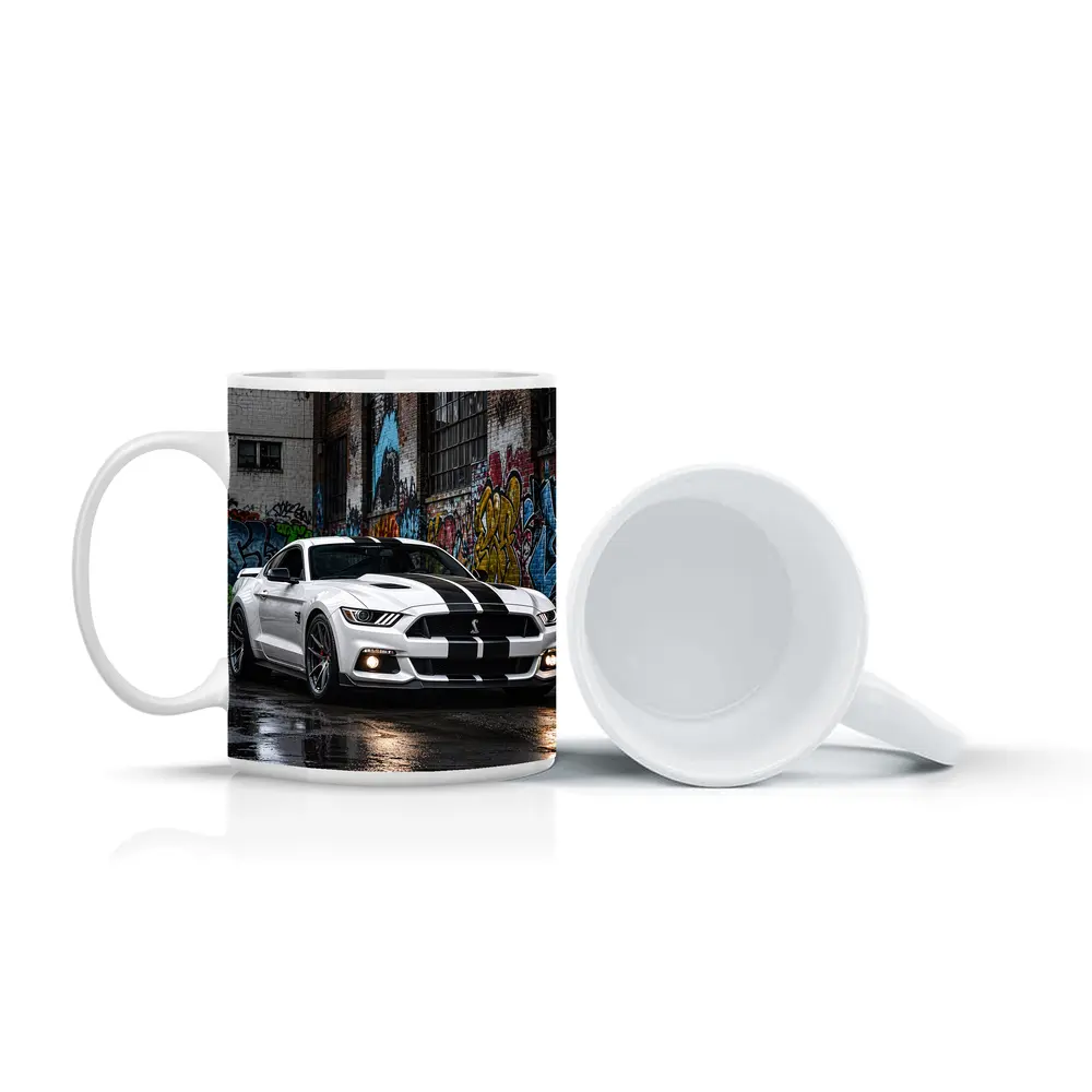 Ford Mustang Shelby GT500 White Graffiti Street – Mugs