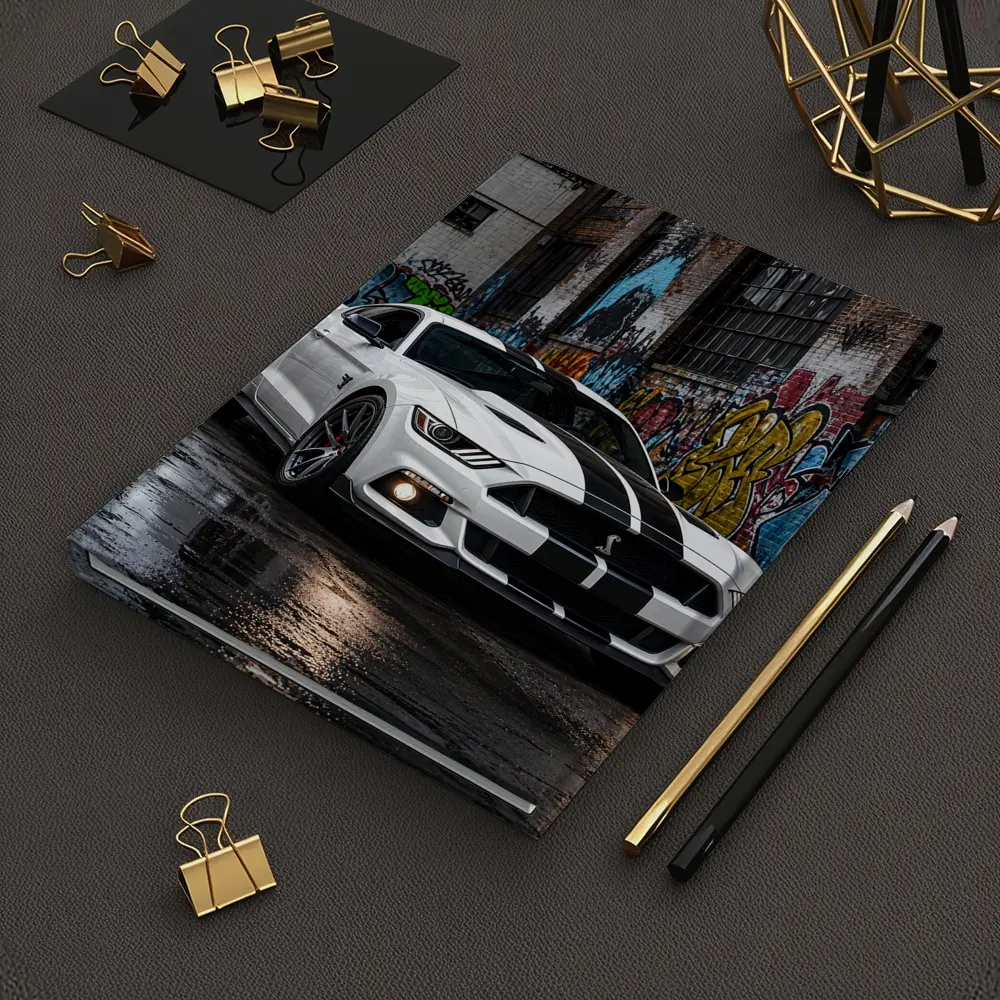 Ford Mustang Shelby GT500 White Graffiti Street – Notebooks