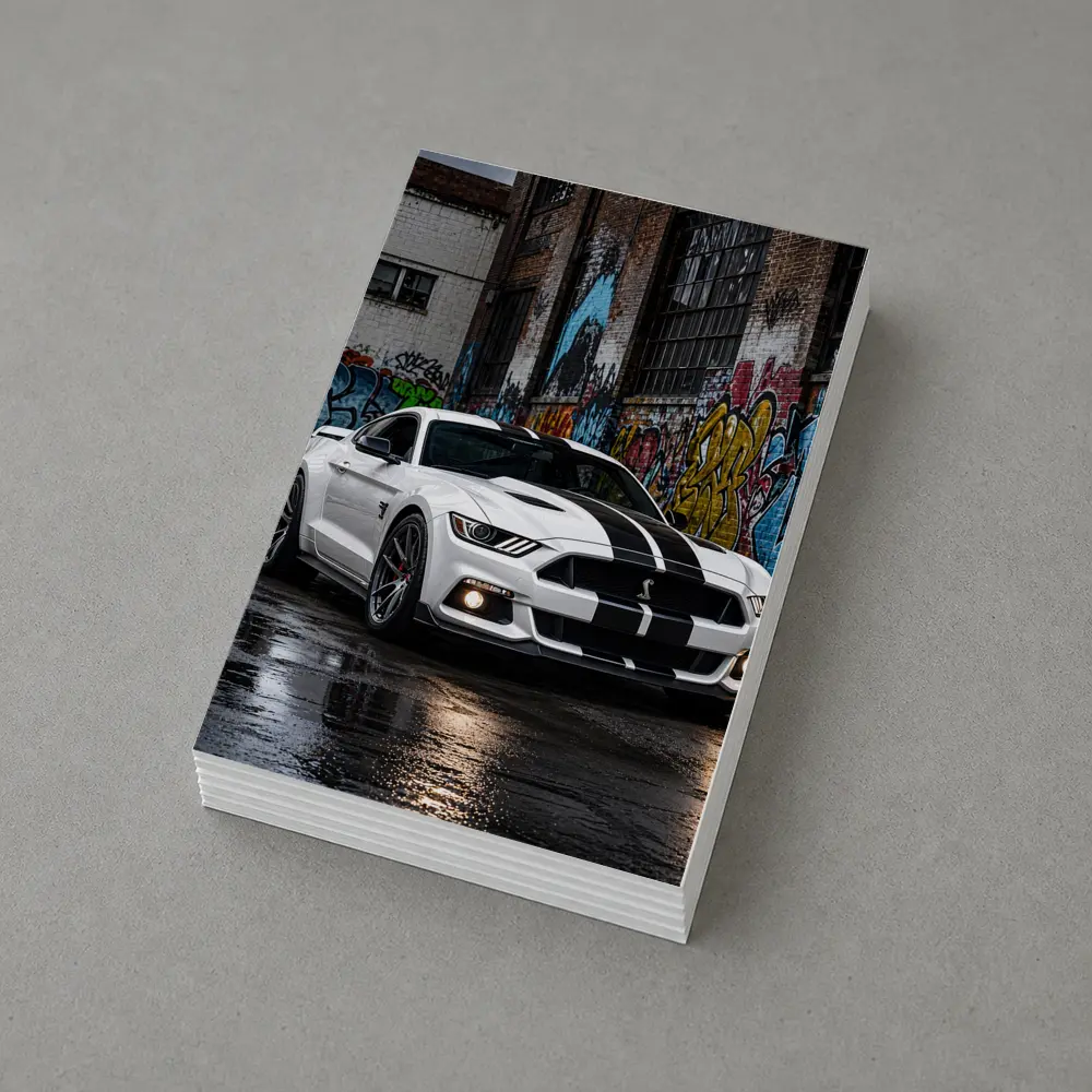 Ford Mustang Shelby GT500 White Graffiti Street – Postcards