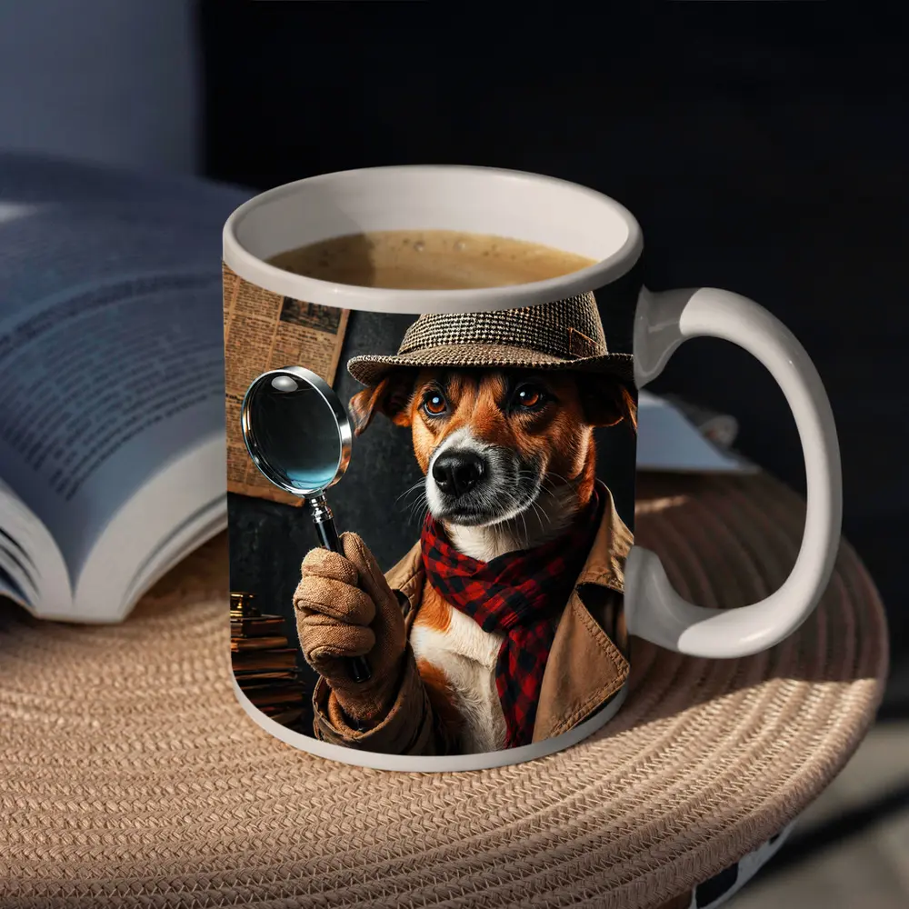 Jack Russell Terrier Detective Dog Newspaper – Mugs