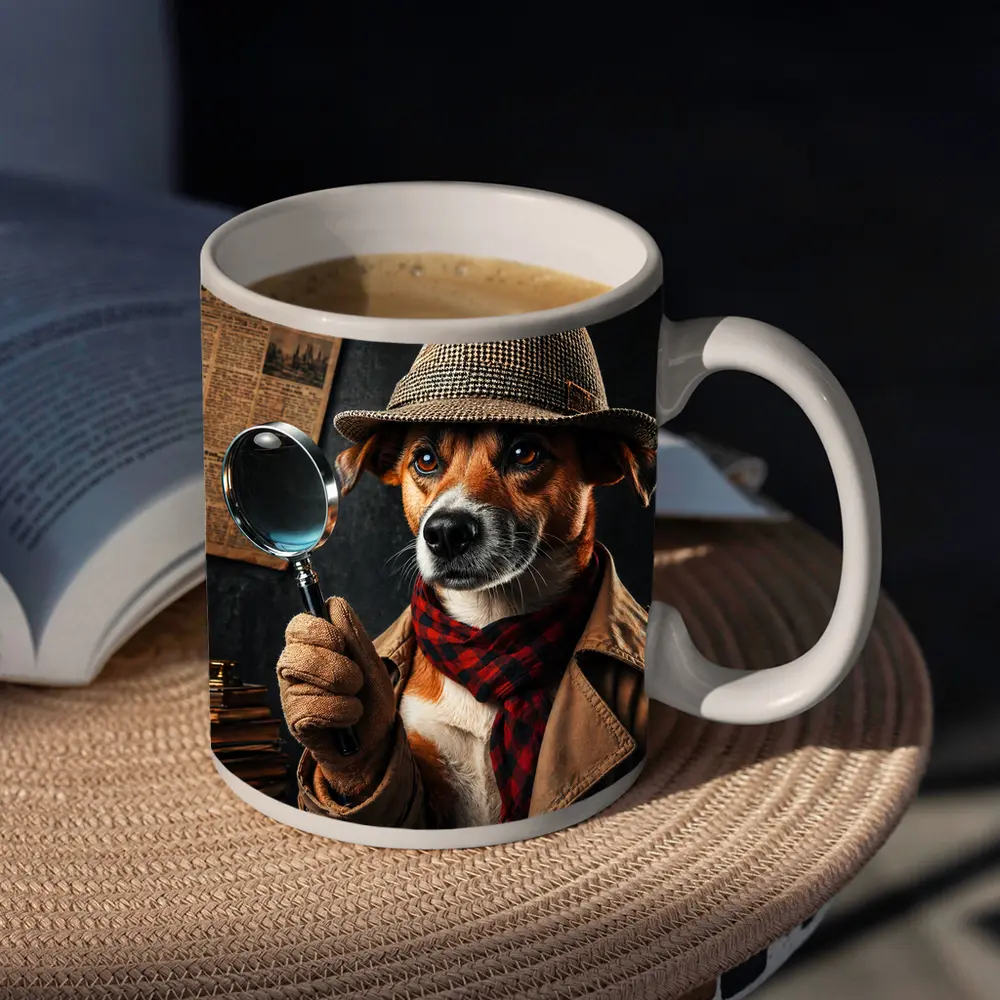 Jack Russell Terrier Detective Dog Newspaper – Mugs