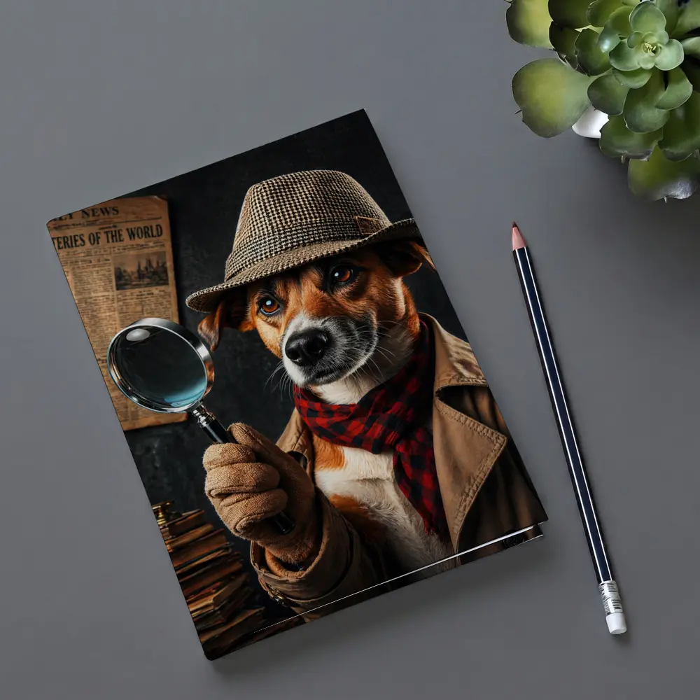 Jack Russell Terrier Detective Dog Newspaper – Notebooks
