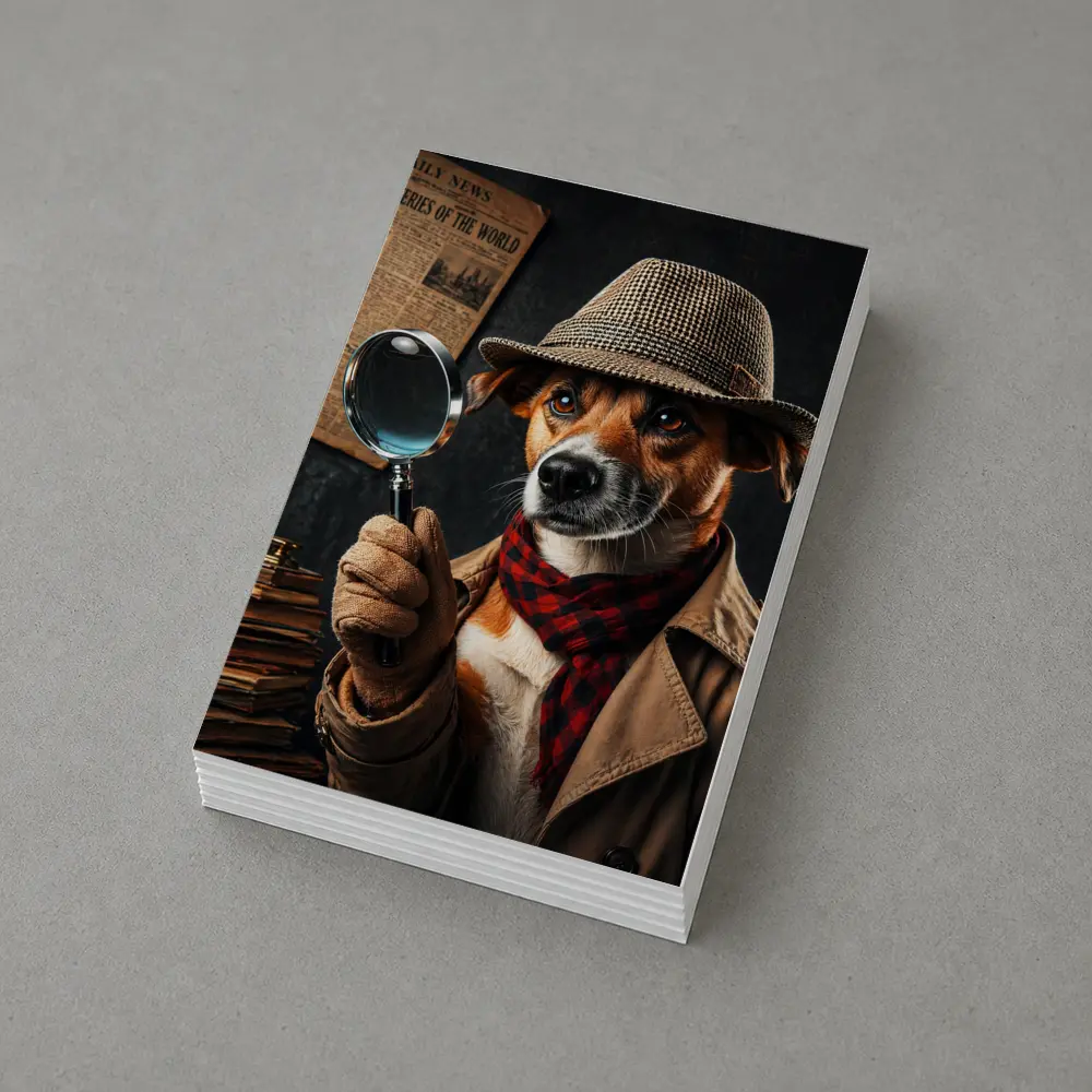 Jack Russell Terrier Detective Dog Newspaper – Postcards