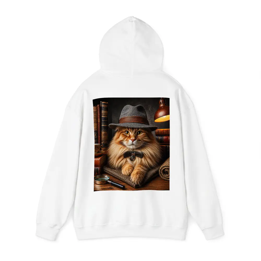 Detective Maine Coon Cat Library Books – Hoodies