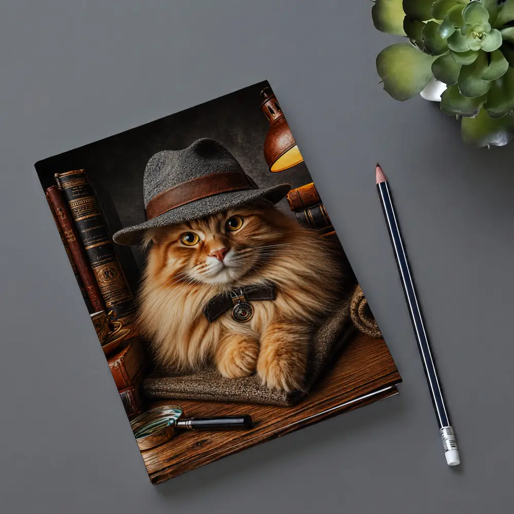 Detective Maine Coon Cat Library Books – Notebooks