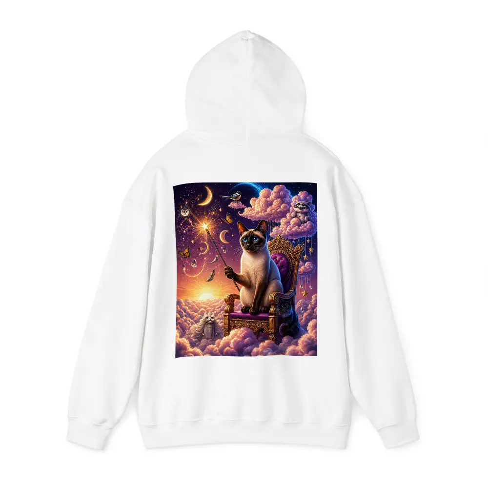 Siamese Cat Wizard Cloud Throne Fantasy – Hoodies