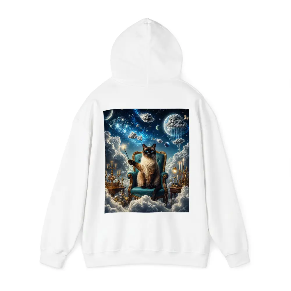 Siamese Cat Wizard Throne Fantasy Sky – Hoodies