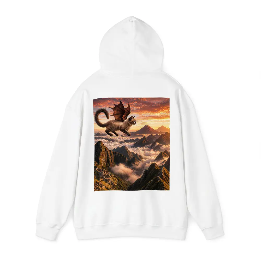Siamese Dragon Cat Flying Over Mountains – Hoodies