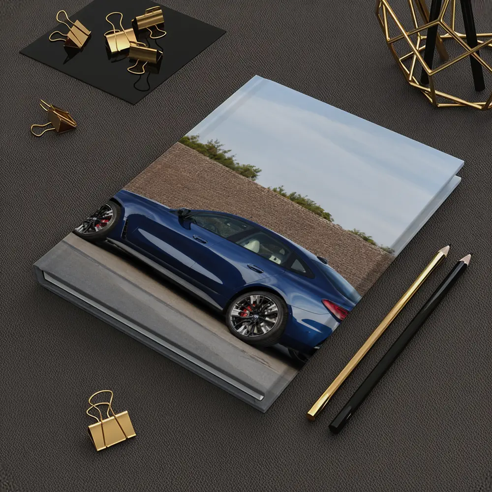 BMW 4 Series Dark Blue Side Street View – Notebooks