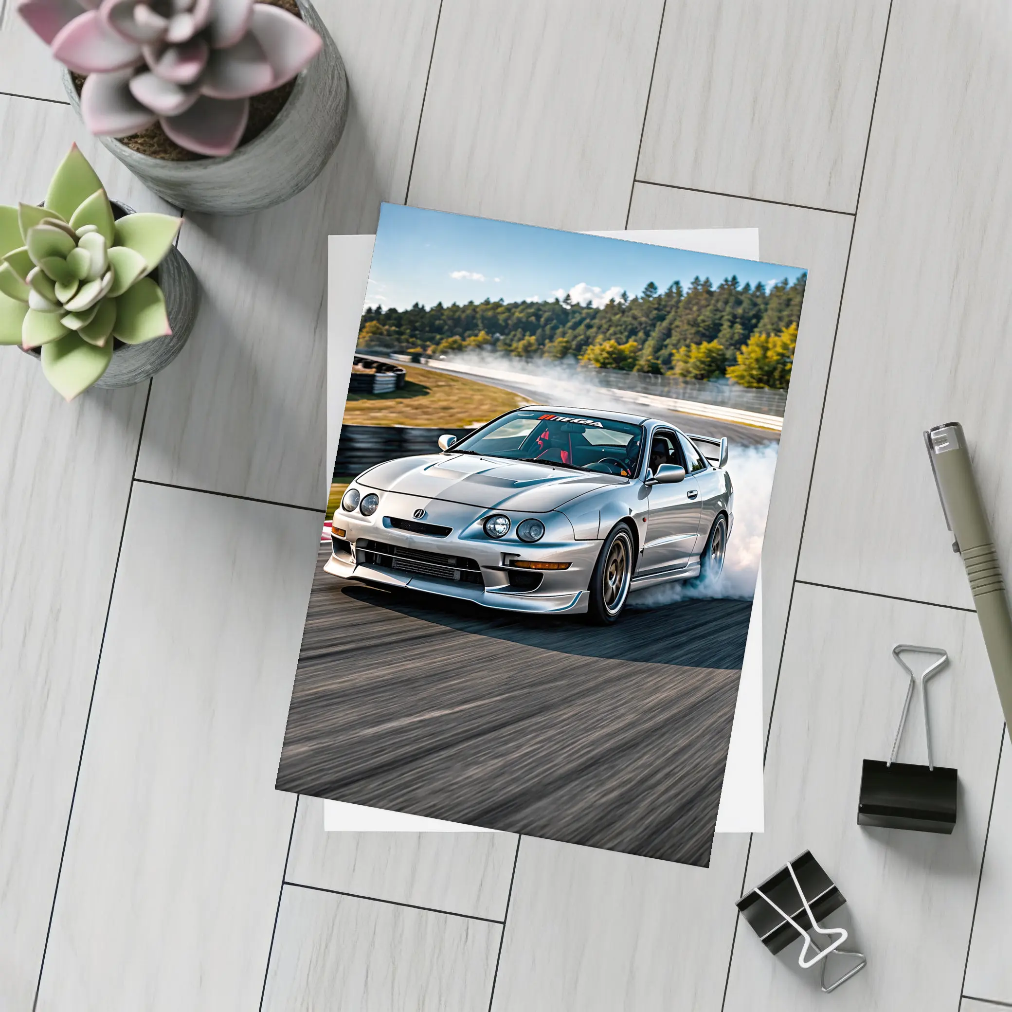 Acura Integra Type R Drifting Race Track – Postcards