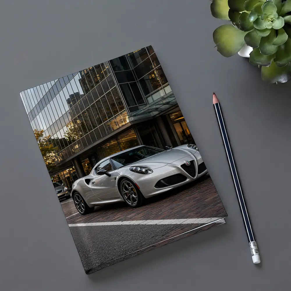 Alfa Romeo 4C Silver Urban City Street – Notebooks
