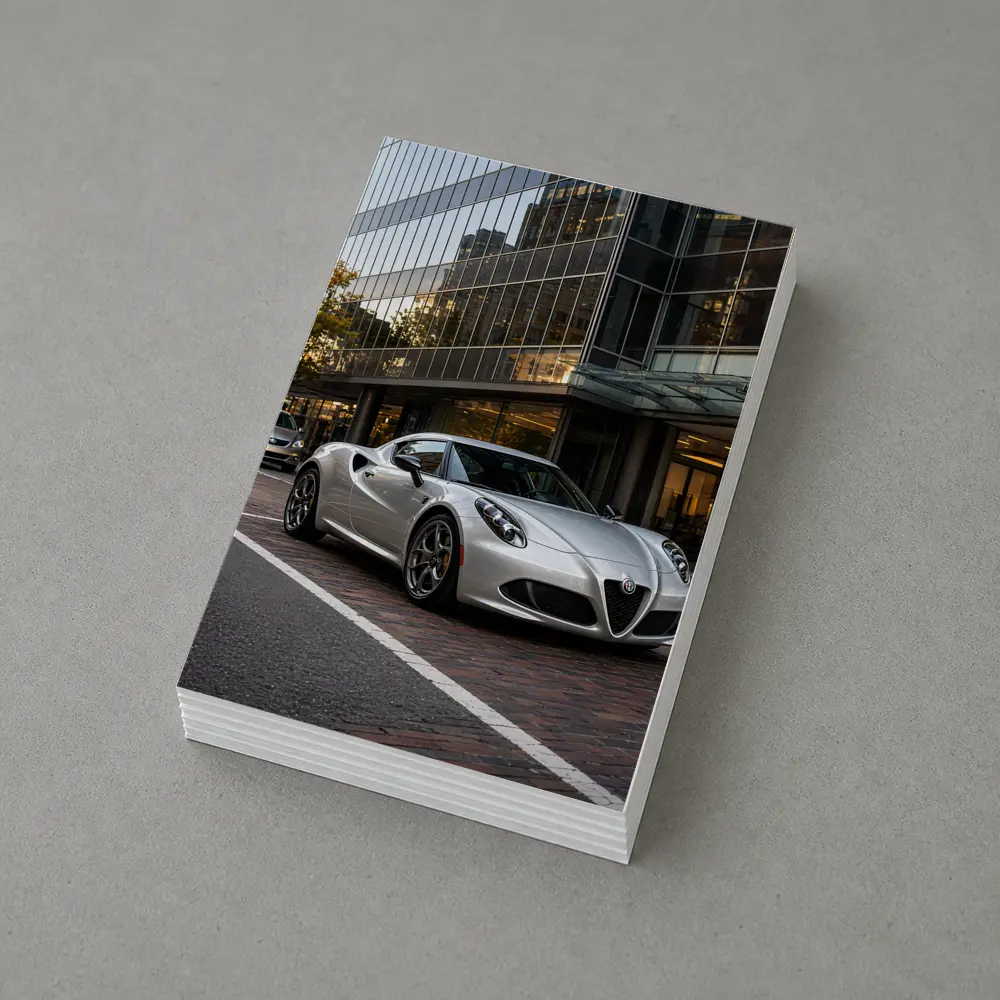 Alfa Romeo 4C Silver Urban City Street – Postcards