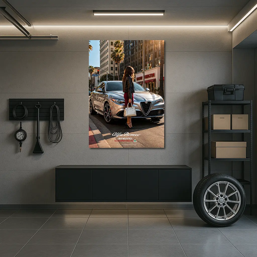Alfa Romeo Stelvio Quadrifoglio Los Angeles Street – Wall Art