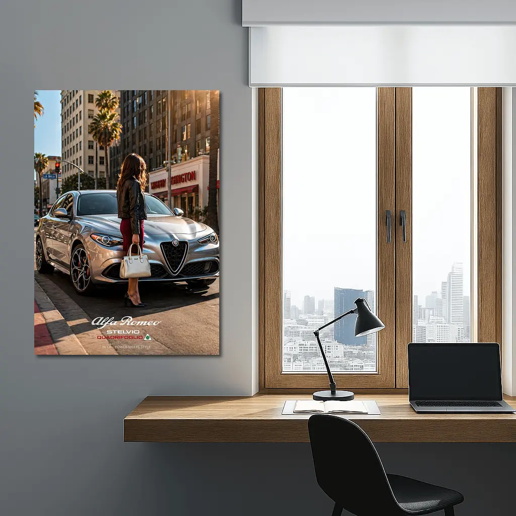 Alfa Romeo Stelvio Quadrifoglio Los Angeles Street – Wall Art
