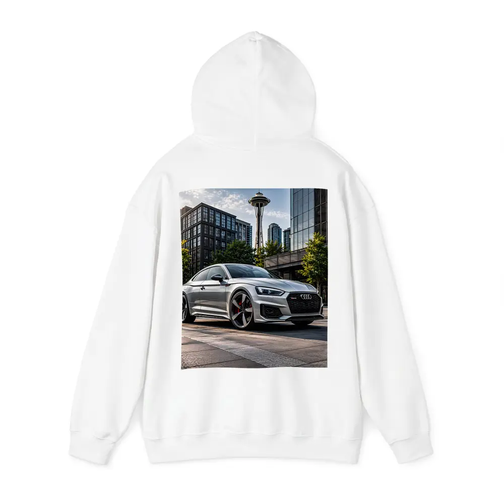 Audi RS5 Silver Coupe Seattle Space Needle – Hoodies