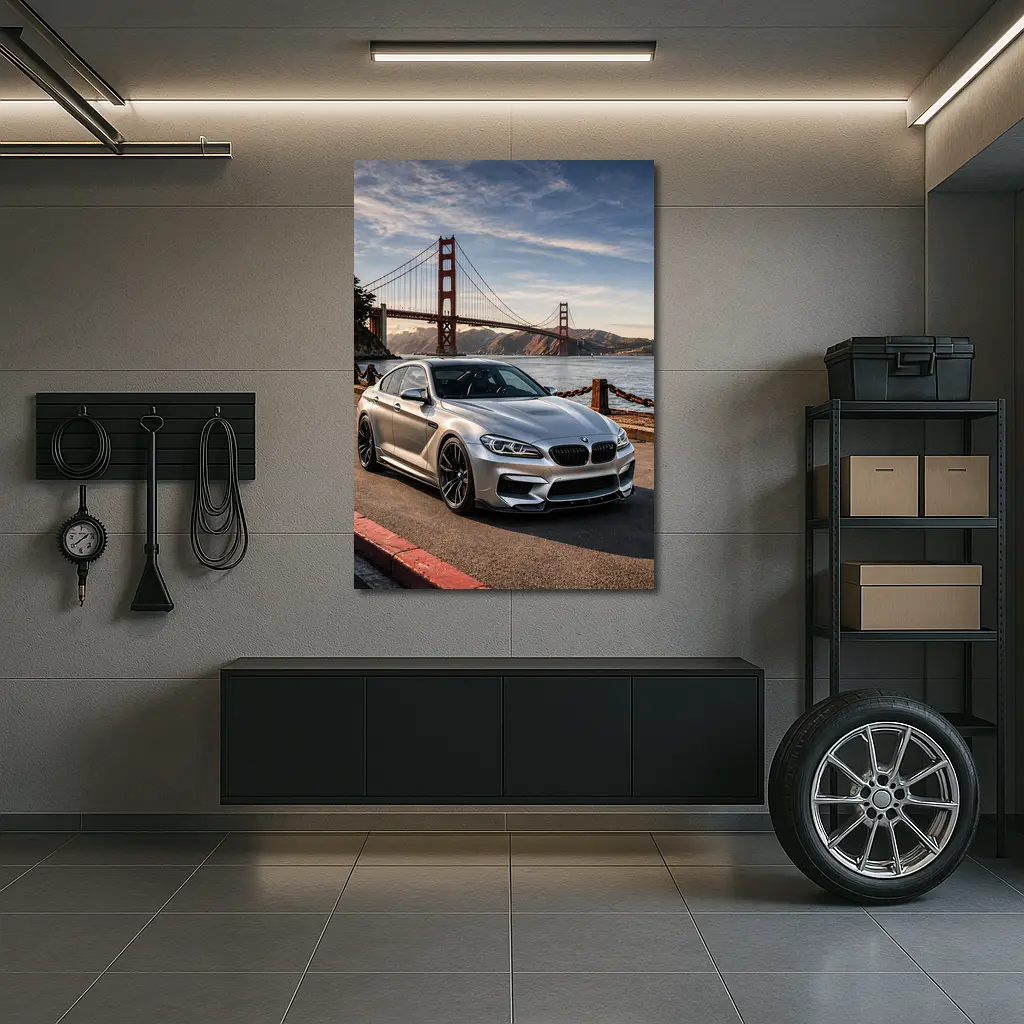 BMW M6 Gran Coupe Golden Gate Bridge – Wall Art