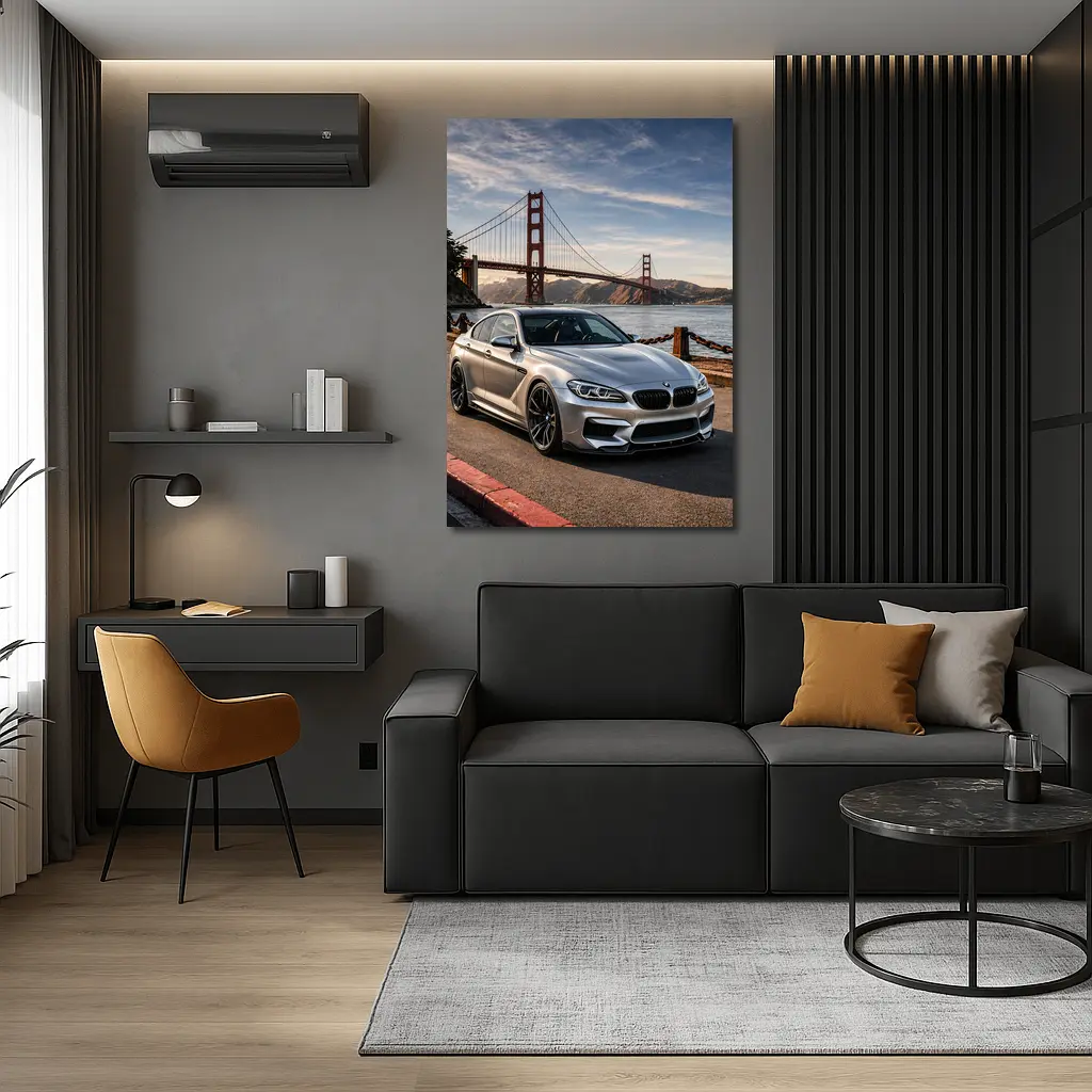 BMW M6 Gran Coupe Golden Gate Bridge – Wall Art