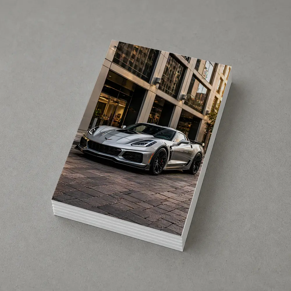 Chevrolet Corvette Z06 Silver Urban Street – Postcards