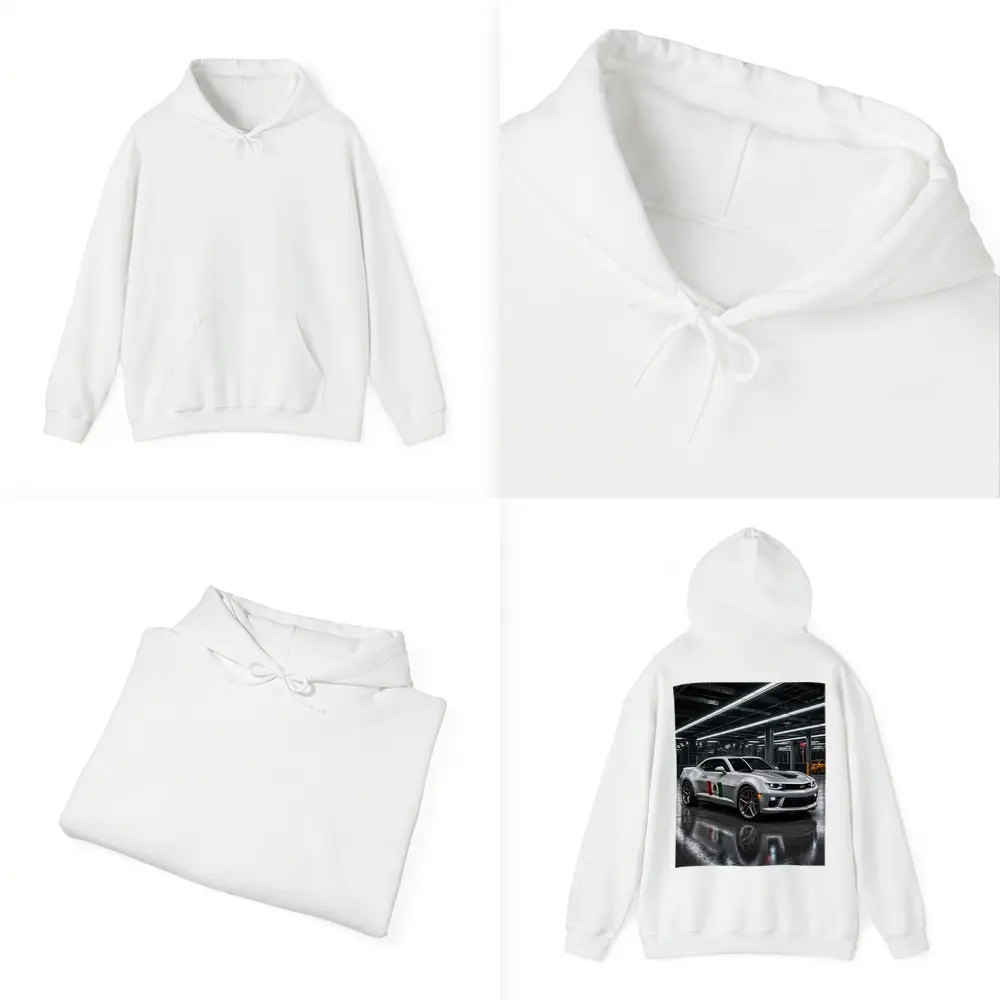 Chevrolet Camaro Silver Mexican Flag Garage Night – Hoodies