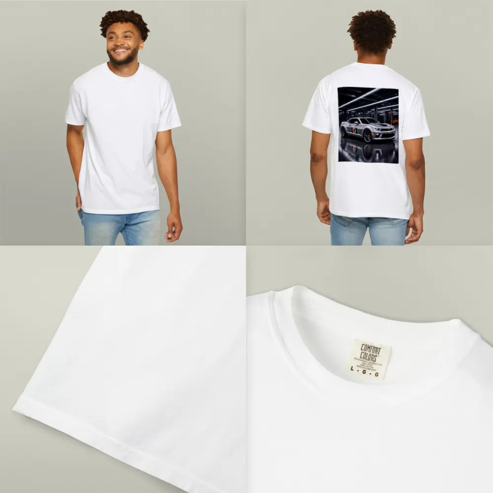 Chevrolet Camaro Silver Mexican Flag Garage Night – T-Shirts