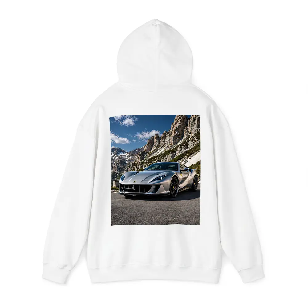 Ferrari 812 Superfast Silver Mountain Road – Hoodies