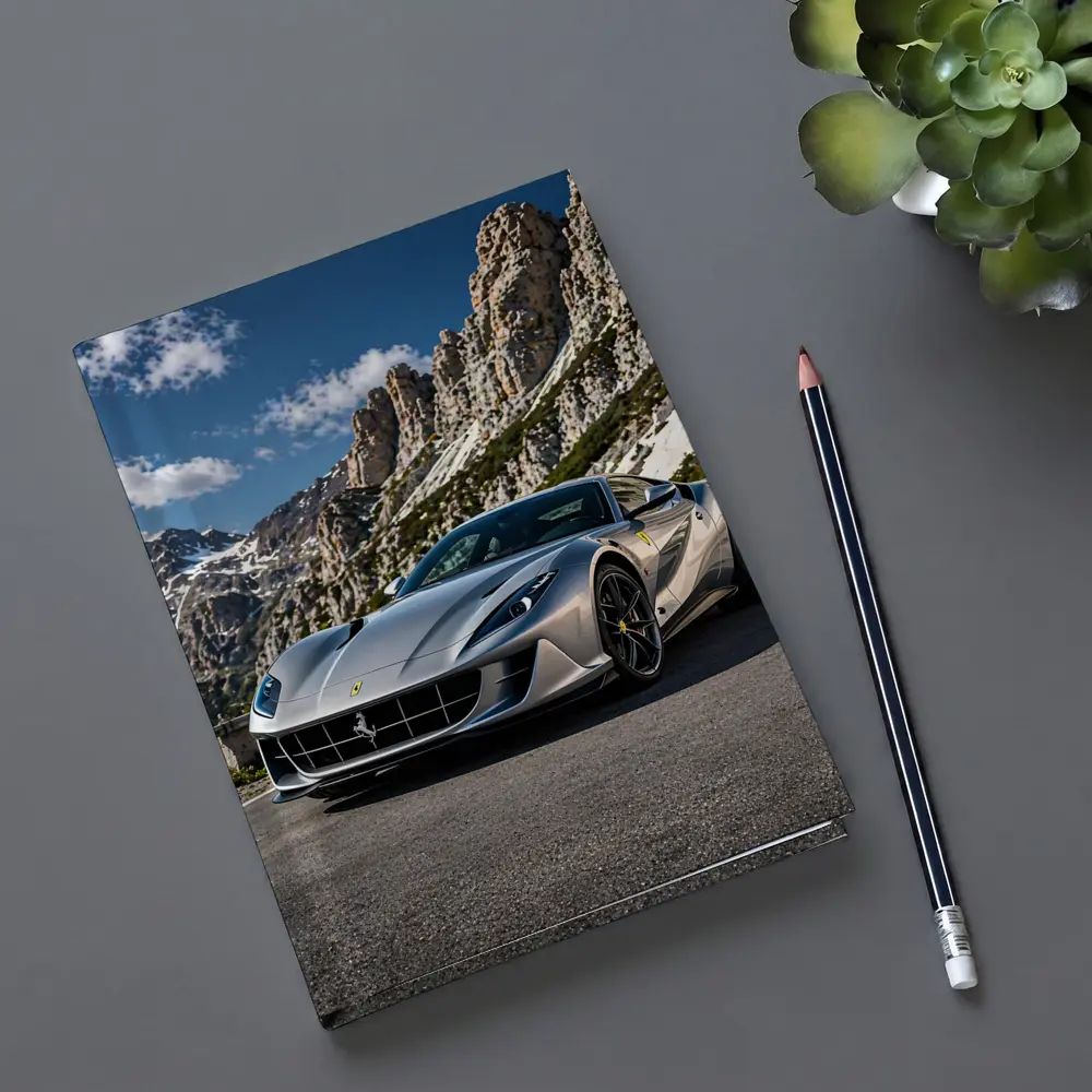Ferrari 812 Superfast Silver Mountain Road – Notebooks