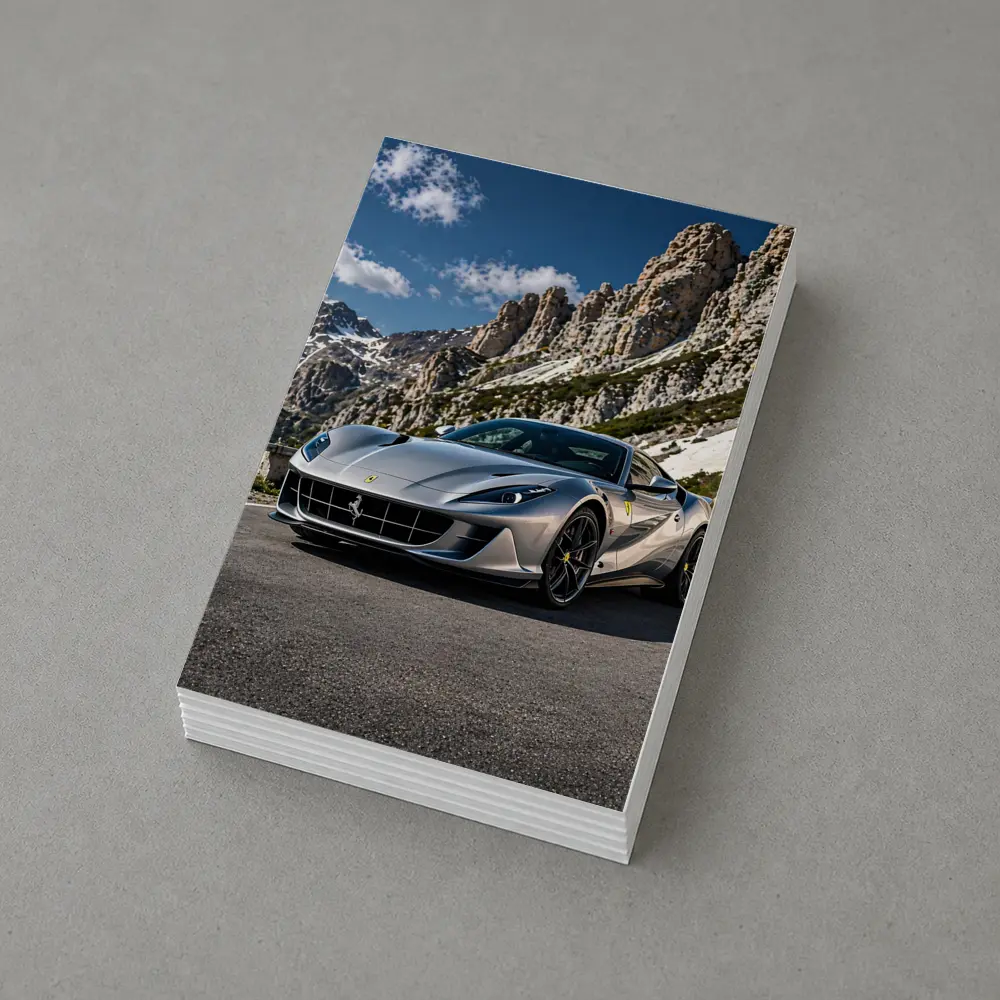 Ferrari 812 Superfast Silver Mountain Road – Postcards