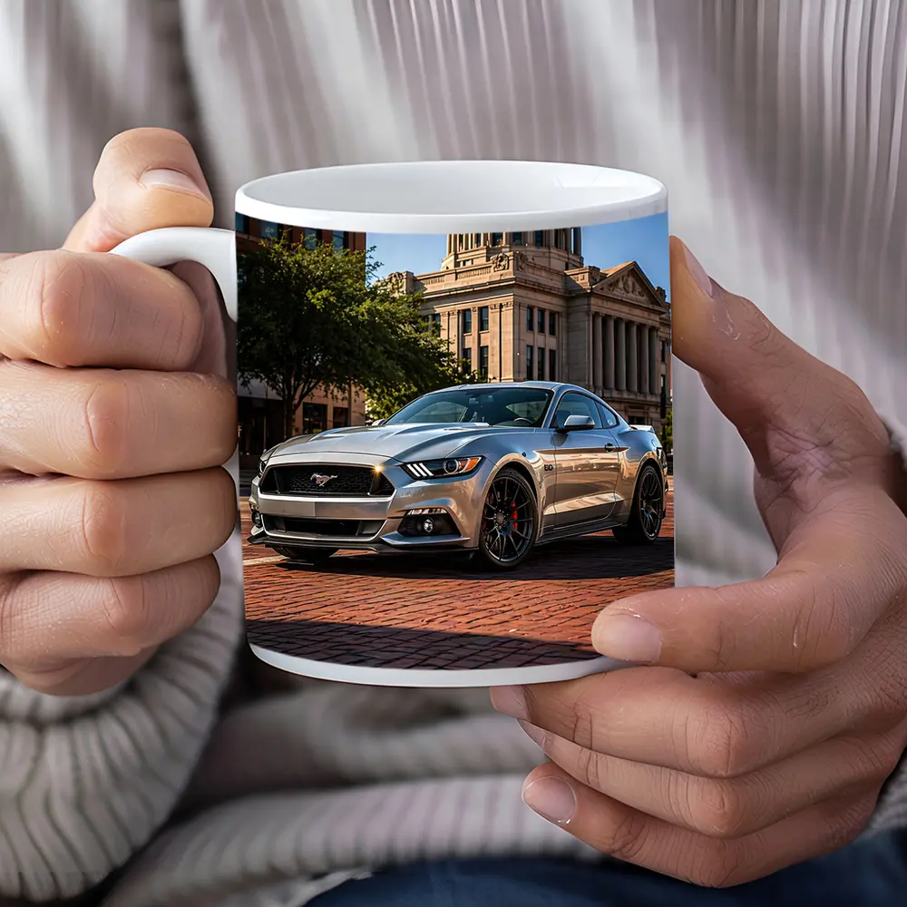 Silver Ford Mustang GT City Plaza – Mugs