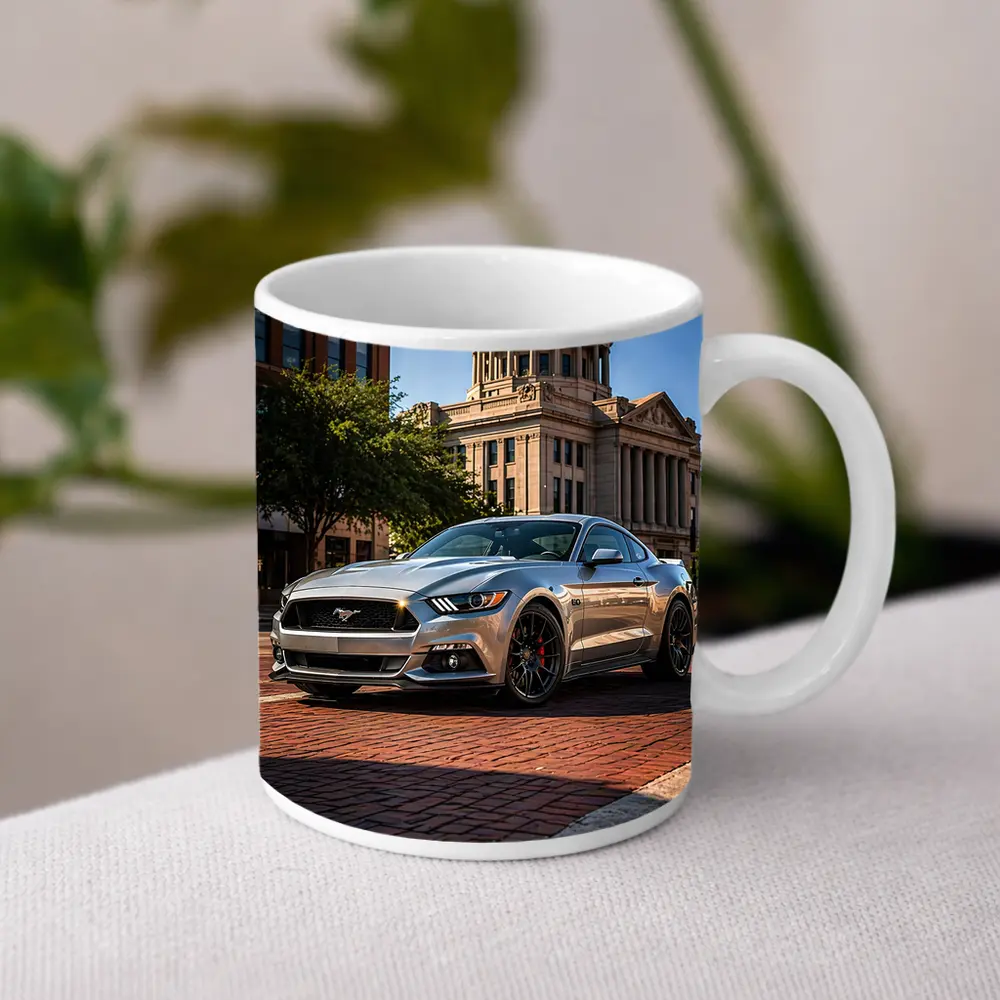 Silver Ford Mustang GT City Plaza – Mugs
