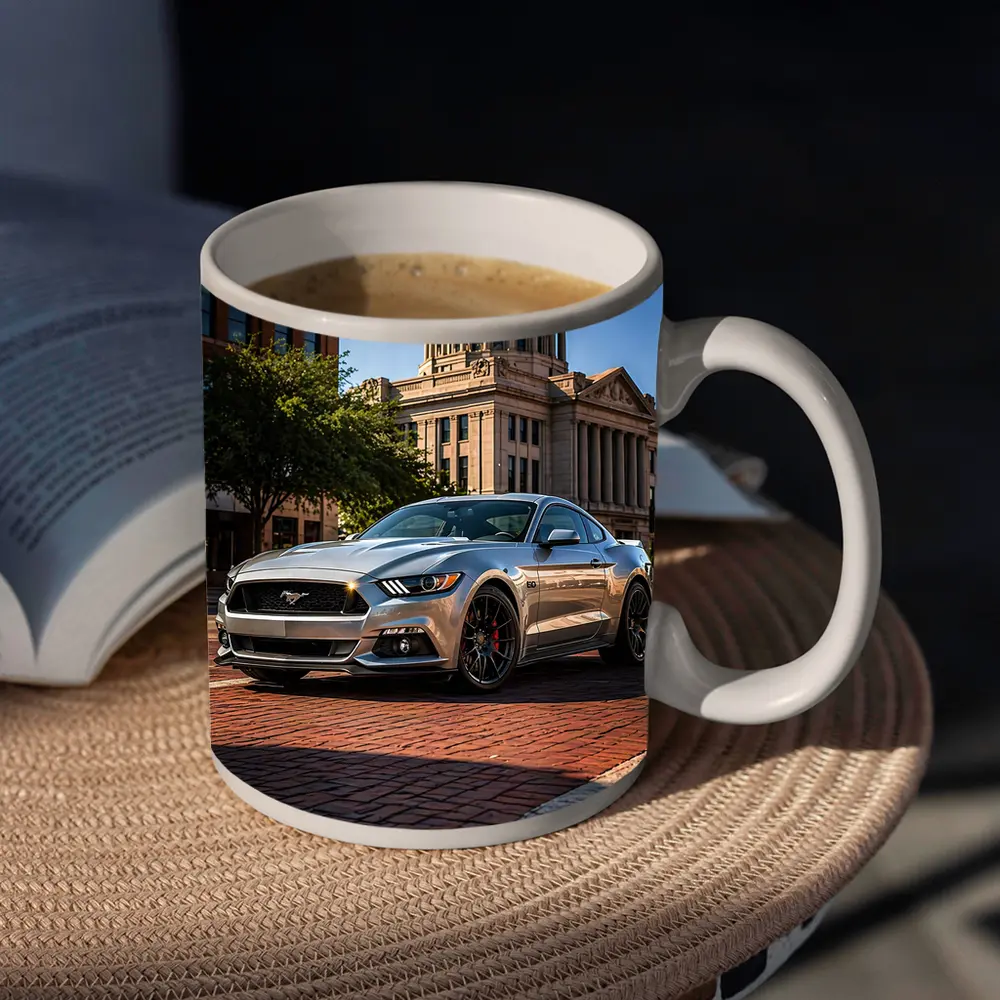 Silver Ford Mustang GT City Plaza – Mugs