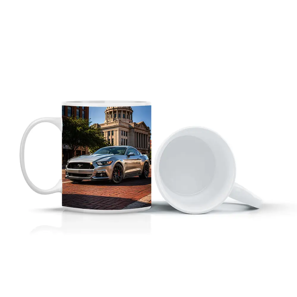 Silver Ford Mustang GT City Plaza – Mugs