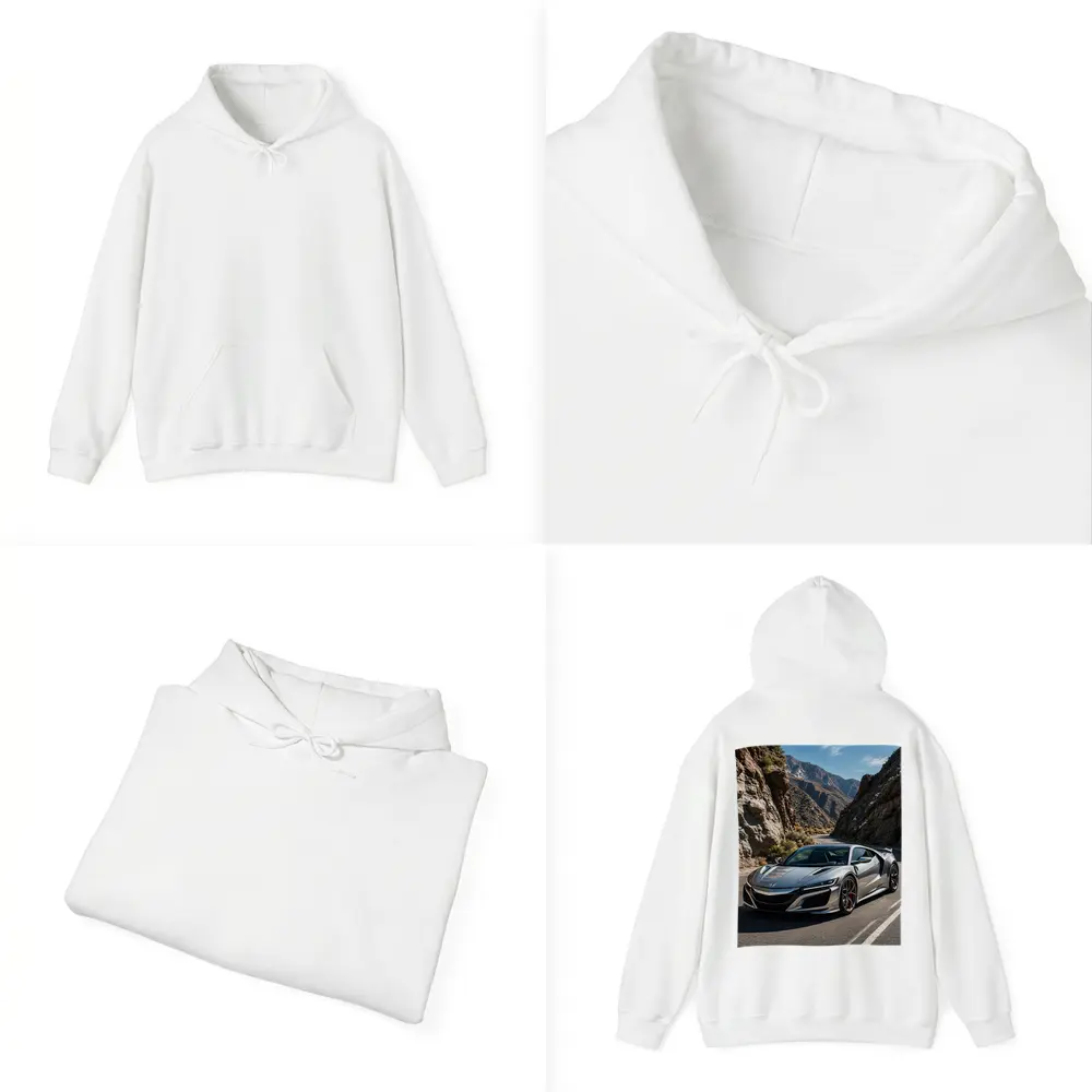 Acura NSX Silver Car Mountain Road – Hoodies