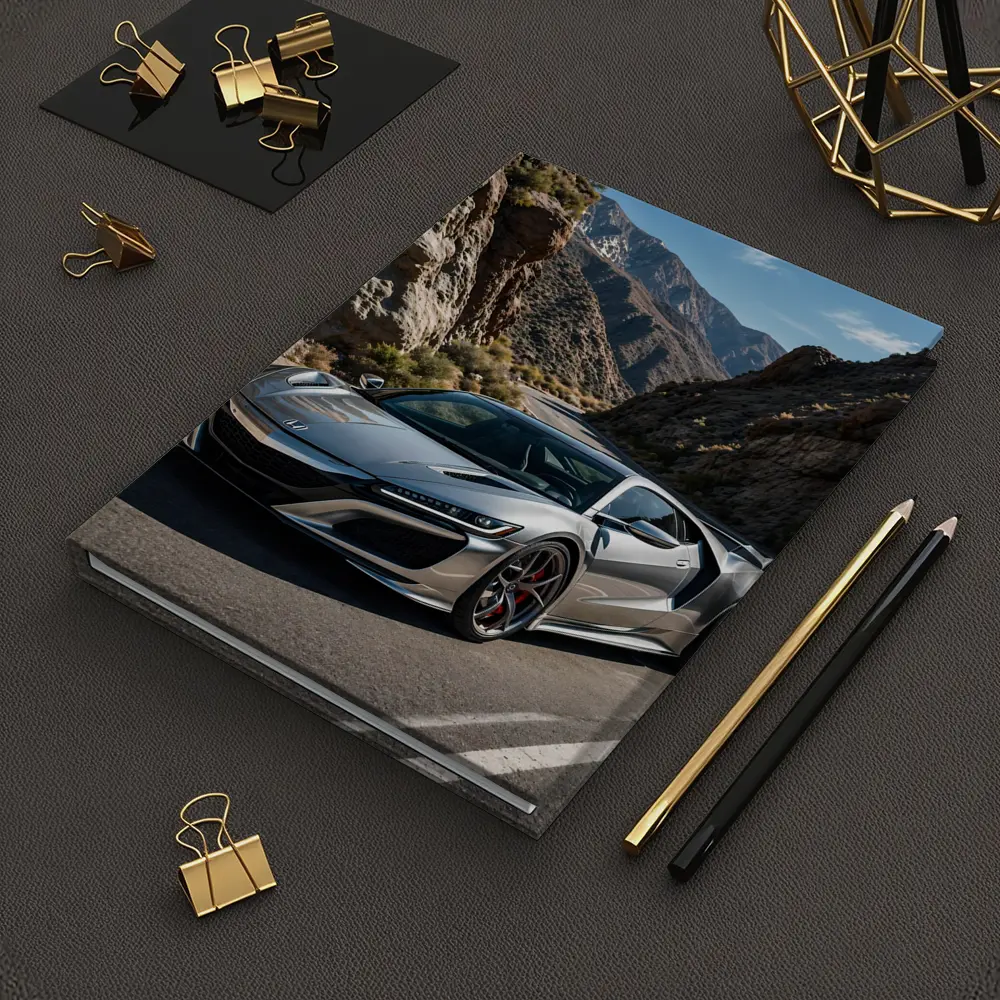 Acura NSX Silver Car Mountain Road – Notebooks