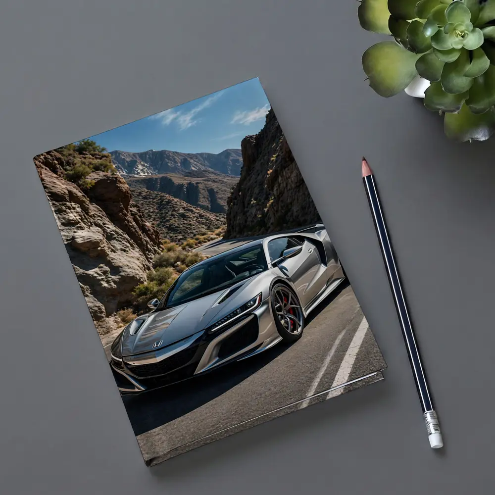 Acura NSX Silver Car Mountain Road – Notebooks