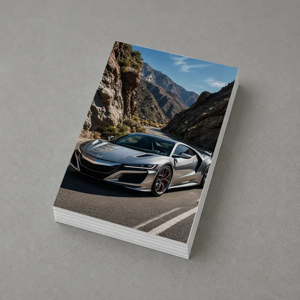 Acura NSX Silver Car Mountain Road – Postcards