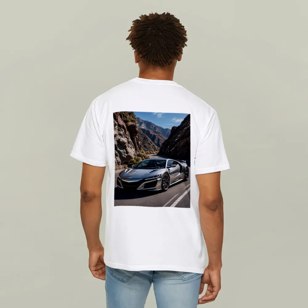 Acura NSX Silver Car Mountain Road – T-Shirts