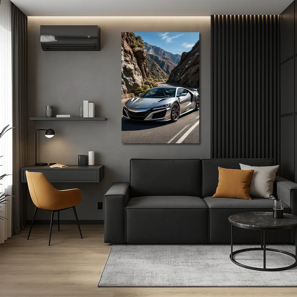 Acura NSX Silver Car Mountain Road – Wall Art
